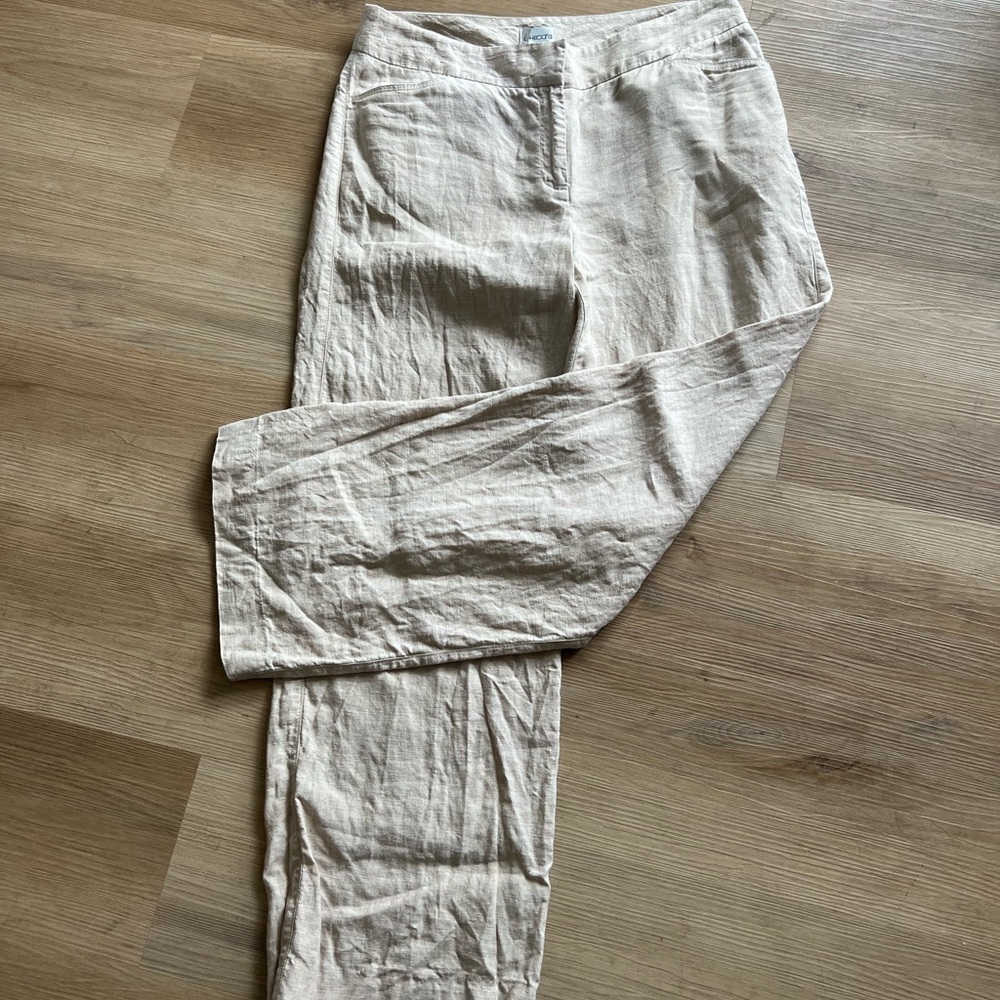 Free w/Purchase! Chico's Linen Wide-Leg Pants • MED